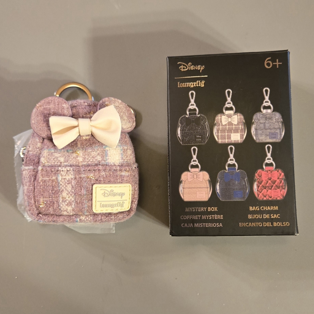 Loungefly Disney Minnie Mouse Blind Box Mini Backpack Keychain Charm - Plaid